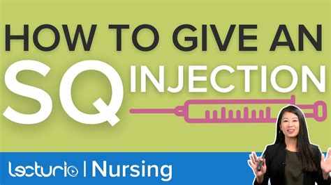 How To Perform a Subcutaneous (SubQ) Injection | Nursing Clinical Skills - YouTube