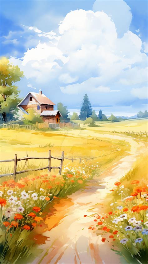 watercolor landscape wallpaper by BelindaBindi on DeviantArt