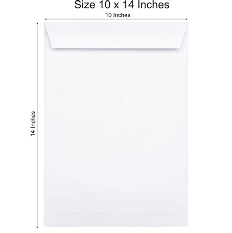 10 x 14 White Envelopes | For Legal, A4, Letter Documents Office & Multipurpose Envelopes ...