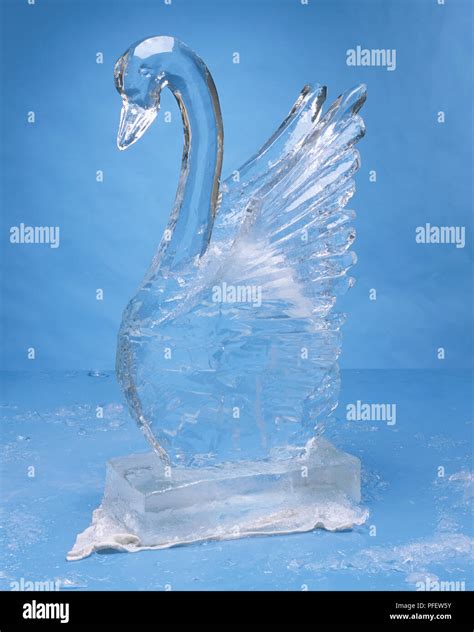 Ice sculpture of a swan Stock Photo - Alamy