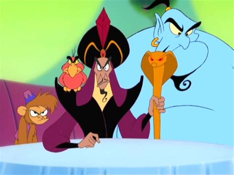 Jafar, Abu, Iago, and Genie from "Aladdin" (House of Mouse) | Disney christmas songs, Disney fun ...