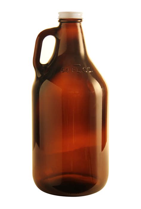 Kegco Beer Growlers 64 oz Amber Glass 2 Liter | BeverageFactory.com