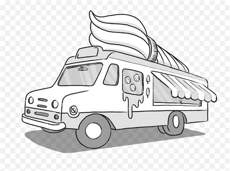 Ice Cream Truck Blueprints - Ice Cream Van Sketch Png,Ice Cream Truck ...