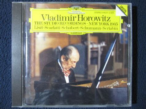 Vladimir Horowitz: The Studio Recordings - New York 1985 [Audio CD ...