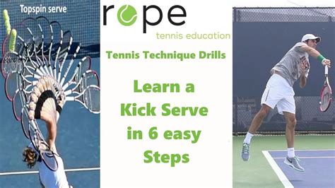 Tennis Serve Technique - Learn a Kick Serve in 6 easy Steps - "Kick Serve Progression" - YouTube