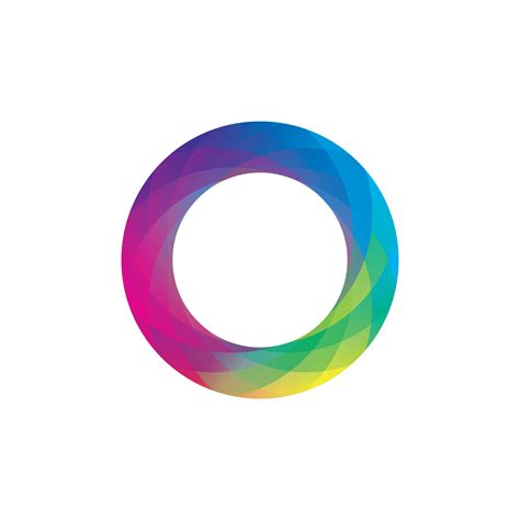 Rainbow Circle Round Logo. Rainbow Vector Logo Design. Rainbow Logo Instant Download. Rainbow ...