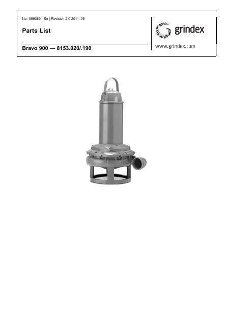 Spare Parts List - Grindex Pumps