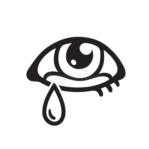 Eye with tear stock vector. Illustration of drop, simple - 149461872