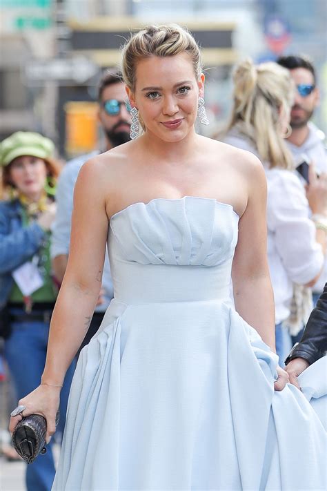 Hilary Duff in a "Cinderella" Dress - "Younger" Set in NY 06/07/2017 • CelebMafia