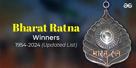 List of Bharat Ratna Award Winners (1954 - 2024): Updated List