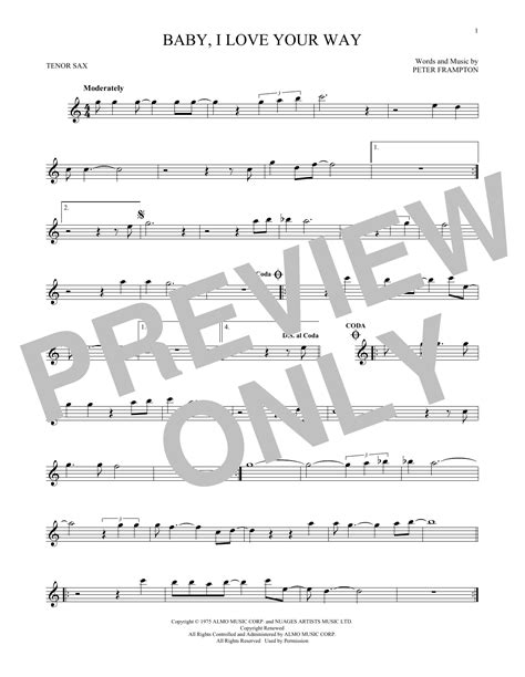 Baby, I Love Your Way | Sheet Music Direct