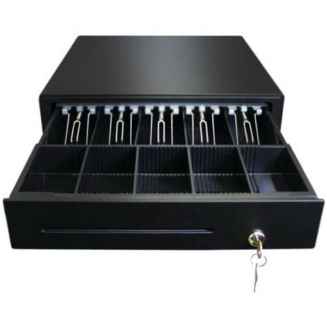 TVS-E Black POS Cash Drawer - TVS, Dimensions: 16.1"w X 16.3"d X 3.9"h ...