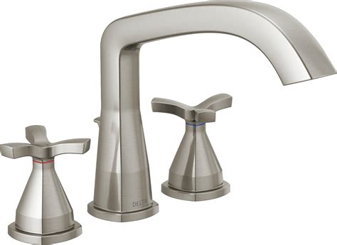 Delta T27766 Stryke Deck Mounted Roman Tub Filler - Brilliance Stainless - Walmart.com - Walmart.com