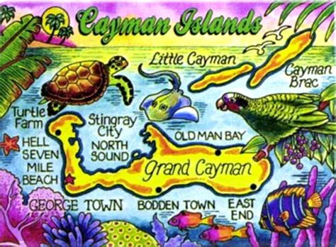 CAYMAN ISLANDS MAP Caribbean Fridge Collector's Souvenir Magnet 2.5" X 3.5" £7.18 - PicClick UK