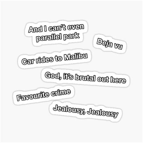 "Olivia Rodrigo Sour lyrics" Sticker for Sale by NatashaT642 | Redbubble