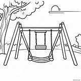 Playground Swing Set Coloring Page 1671 1451 sketch template
