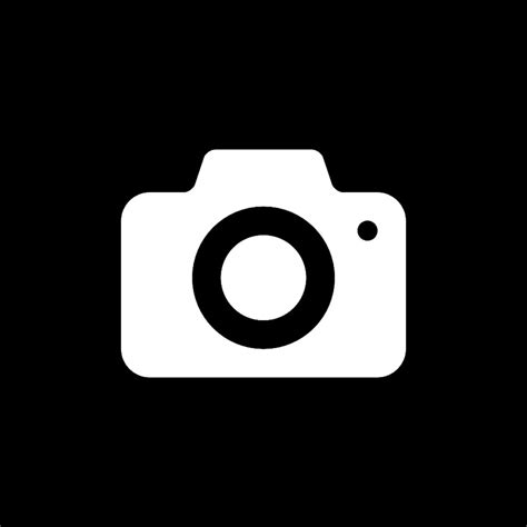 Black Camera Icon for Stylish App Design