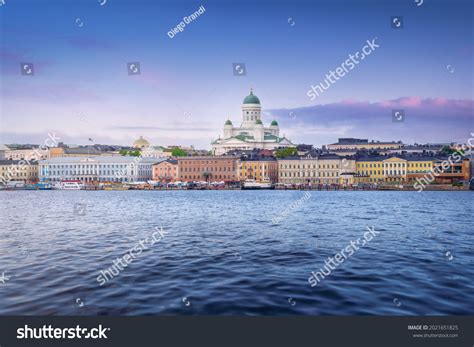 Helsinki Skyline Sunset Helsinki Cathedral Helsinki Stock Photo ...