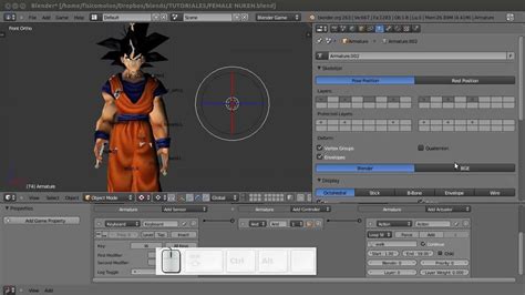 Tutorial 6: Mixing animations. Layers in blender in Game Engine - YouTube