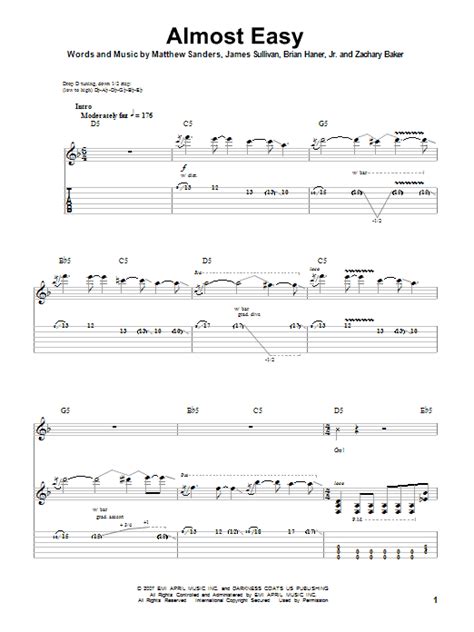 Almost Easy by Avenged Sevenfold - Guitar Tab Play-Along - Guitar ...