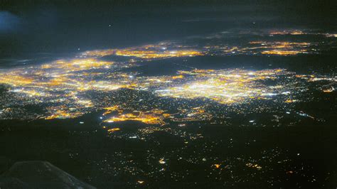 City Aerial View City Lights Night Wallpaper - Resolution:1920x1080 ...