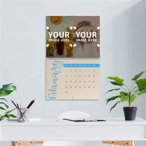 Custom Photo Wall Calendar - Add photos and customize online