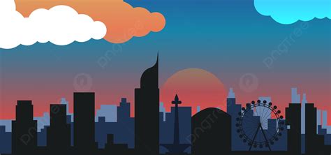 Jakarta City Skyline Background, Wallpaper, Png, Background Background ...