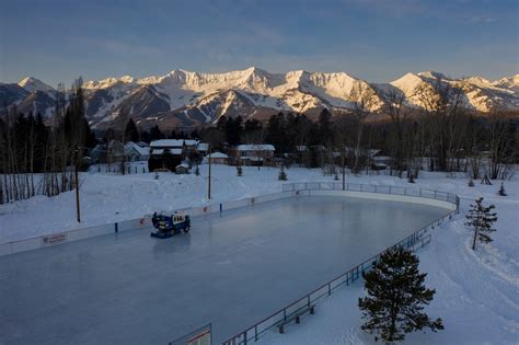 Outdoor Hockey Rink in Fernie, BC