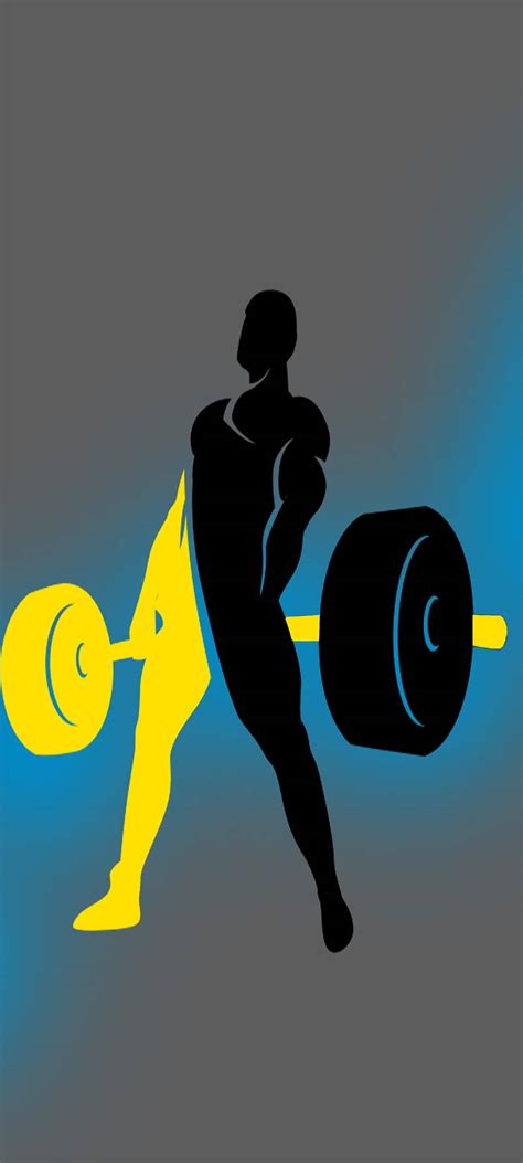 Download Powerlifting Exercise Black & Yellow Graphic Art Wallpaper ...