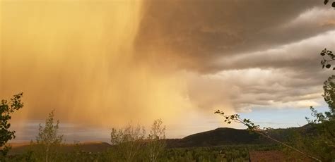 Random storm lightning rain virga over park city utah dangerous for ...