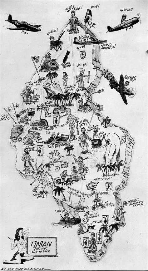 The 6th Bomb Group: Tinian Island - Map