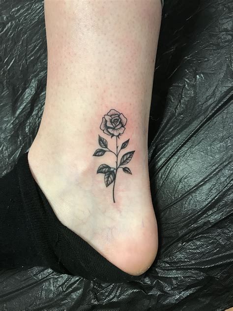 Small rose tattoo | Small rose tattoo, Rose tattoo on ankle, Little rose tattoos