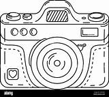Digital photo camera Line Art Photography Hand Drawn Doodle  sketch template