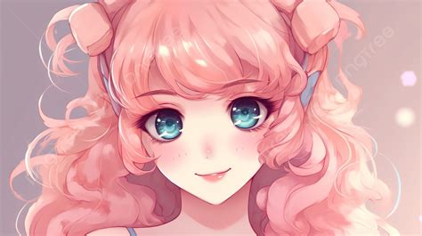 Fondo Una Chica Anime Con Cabello Rosa Y Ojos Azules Fondo, Fotos De Perfil Kawaii Imagen de ...