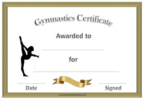 Free Printable Gymnastics Awards | Customize Online