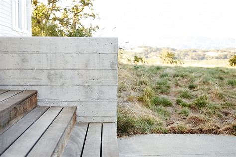 "Wood And Concrete Stairs At Modern Design Farmhouse" by Stocksy ...