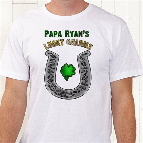 Personalized Grandpa Shirts - Lucky Charms