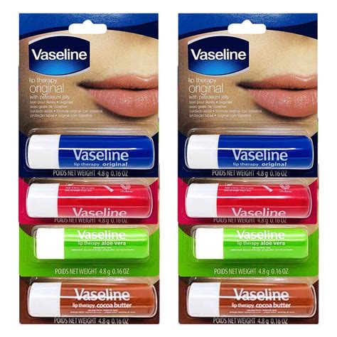 Vaseline Lip Therapy Stick with Petroleum Jelly (Original, Aloe Vera ...