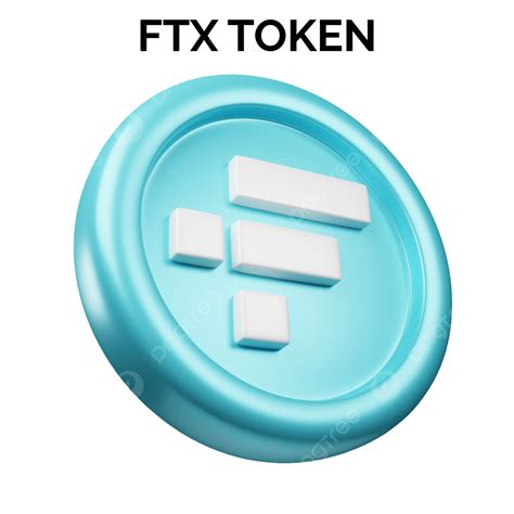 Ftx Token Or Ftt Teal Coin 3d Rendering Tilted Right View ...