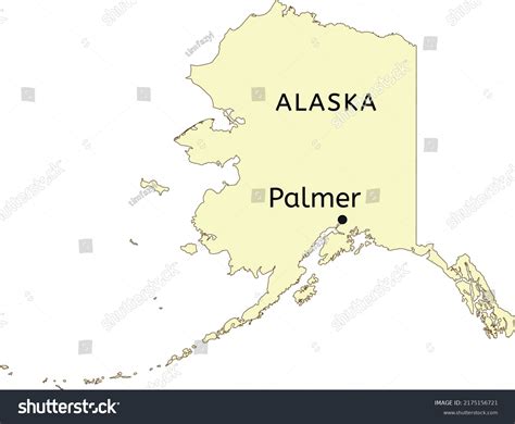 Palmer City Location On Alaska Map Stock Vector (Royalty Free ...