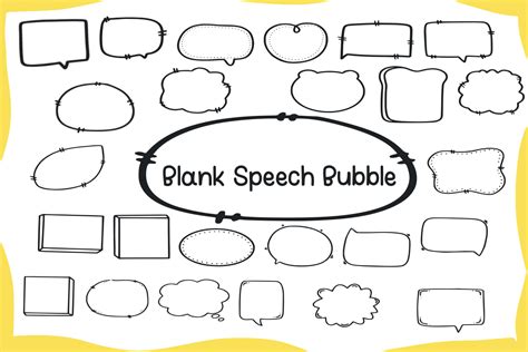 Blank Speech Bubble Font by Foam-Design Store · Creative Fabrica