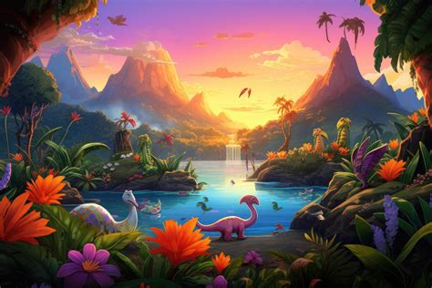 Dinosaur Landscape Stock Photos, Images and Backgrounds for Free Download