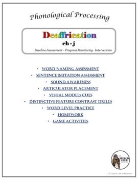 Phonological Process - DEAFFRICATION: Assessment & Intervention | TPT