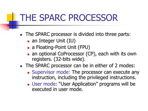 PPT - THE SPARC ARCHITECTURE: PowerPoint Presentation, free download - ID:730672