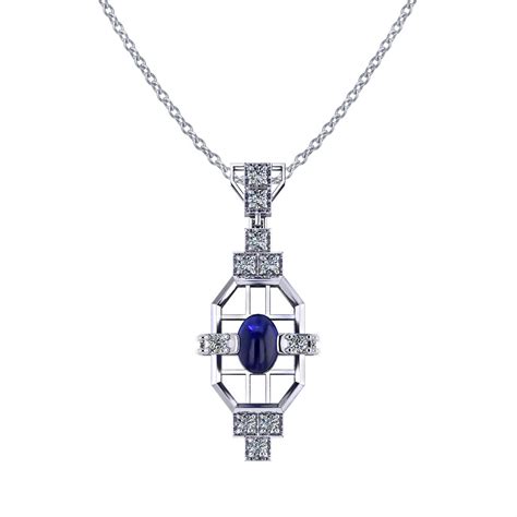 Art Deco Sapphire Pendant - Jewelry Designs