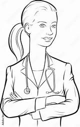 Lady Doctor Coloring Pages sketch template