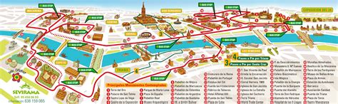 Seville Attractions Map | FREE PDF Tourist City Tours Map Seville 2024