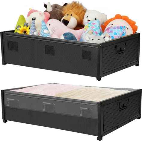 Amazon.com: ANCOUUIN Under Bed Storage with Wheels - 2 Pack Underbed ...