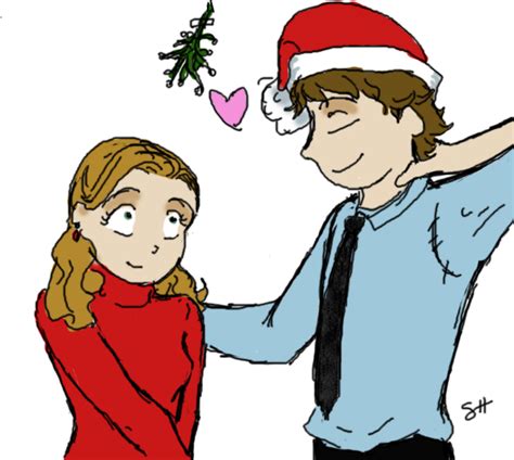 Jim and Pam Christmas Thing by sesshy on deviantART