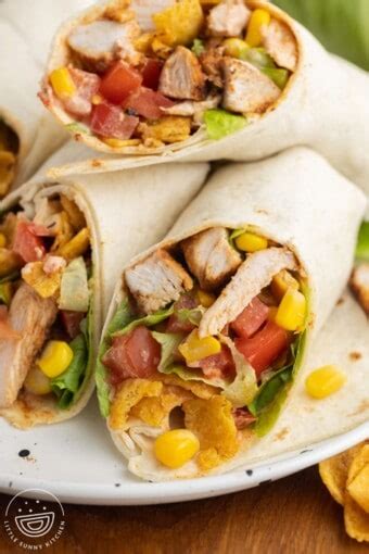 Easy Southwest Chicken Wrap - Little Sunny Kitchen